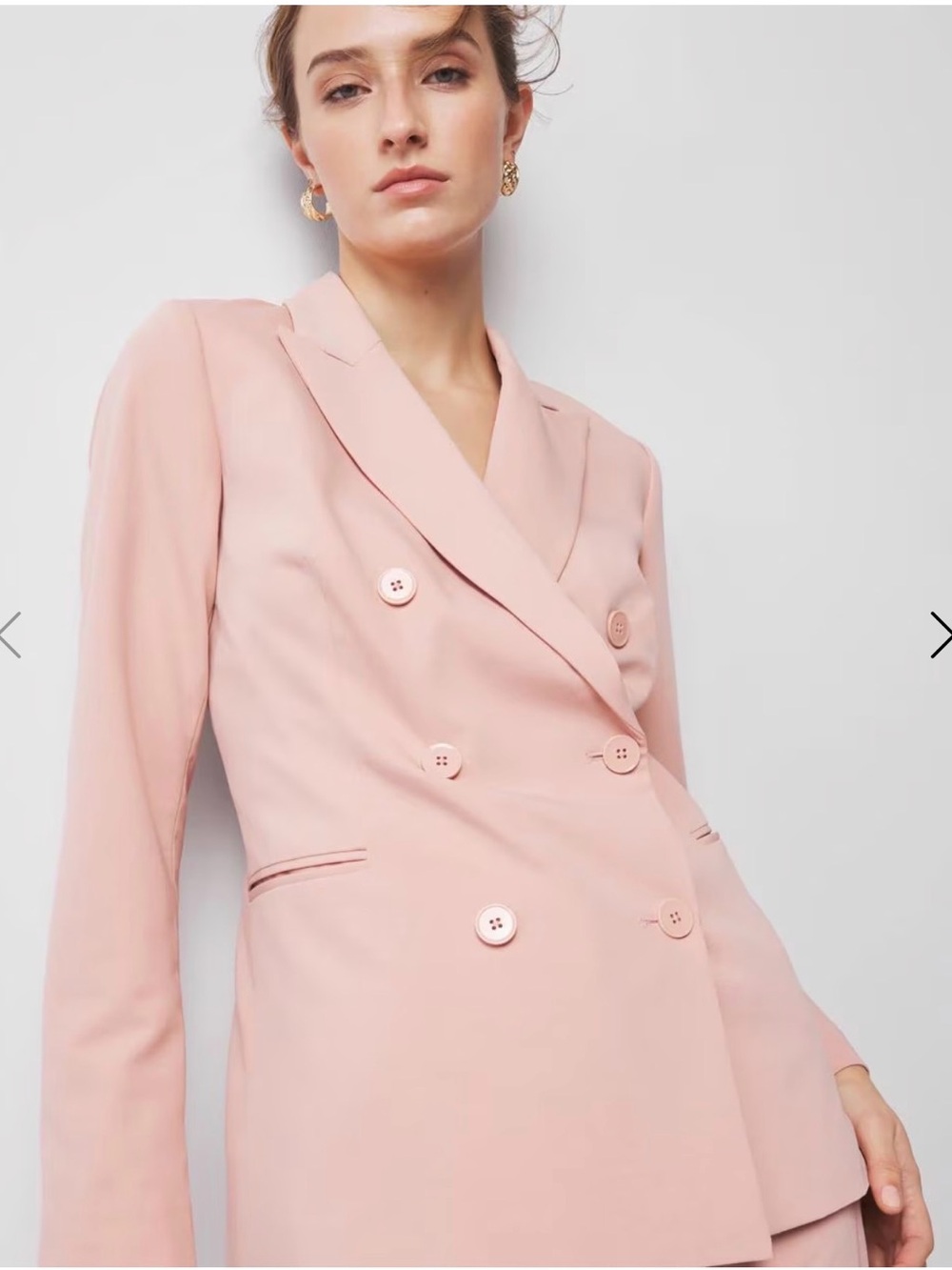 White House Black Market Double-Breasted Blush Pink Tailored Blazer-NWOT— Size 6